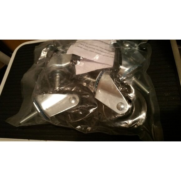 set of 4 Heavy Duty CASTER WHEELS tool Cart swivel Rolling locking storage shelf - Picture 3 of 8